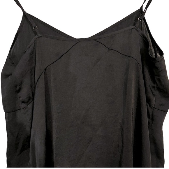 Free People Intimately Black Slip Dress Size Small Satin Spaghetti Straps LBD - Picture 3 of 7